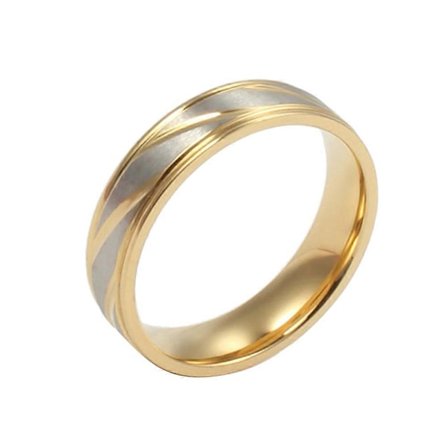 Fingerring Parringar Smycken för Man Kvinna Storlek 10 Manlig Gyllene Titanstål Hållbar Säker för Huden Fest Förlovning 1 Set