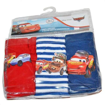 3 Par Kalsonger Disney Cars Multicolor 7 År 128 Cl