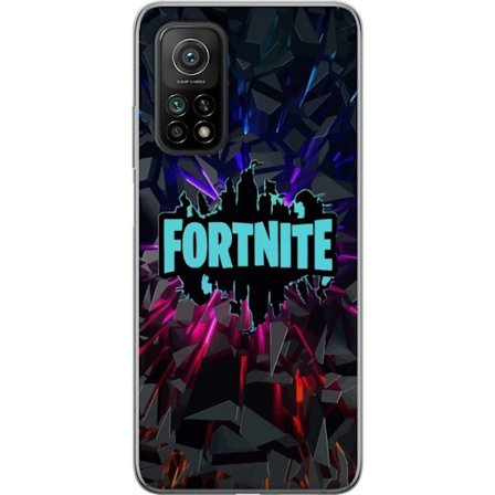 Yhteensopiva Puhelinkuori Xiaomi Xiaomi Mi 10T Pro 5G Pelit inspiraatio abstrakti logo suunnittelu räjähtävillä muodoilla, neon valot ja dynaamine