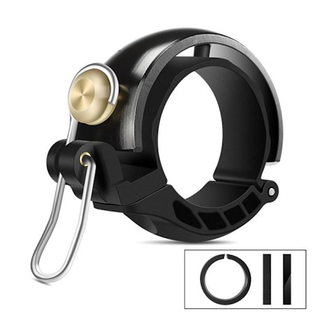 Klassisk skjult cykelklokke: Klar lyd, kompakt design Black