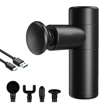 Mini Kannettava Hierontapistooli, Kädessä Pidettävä Fasciapistooli Syväkudoshierontaan Lihasten Rentoutukseen, 4 Vaihteella Säädettävä, 4 