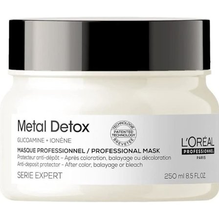 Hårmask - l'Oréal Professionnel - Metal Detox - 250 ml - Alla hårtyper - Unisex