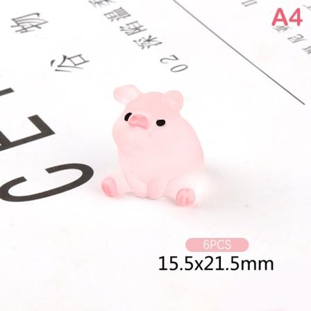 6 stk Miniharpiks tegneserie gris Miniatyrer Terrariumfigurer DIY - Perfet A4