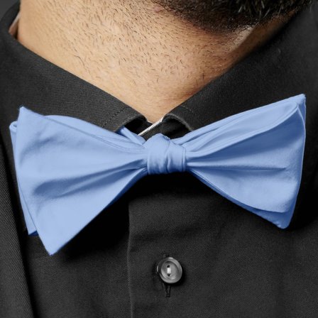 Babyblå Basic Selvbinder Tversoversløyfe for menn - Selvbinder