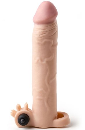 Vergite Realistic Sleeve With Vibration 19cm Penispäällys vibraattorilla