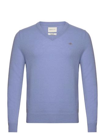 Extrafine Lambswool V-Neck Tops Knitwear V-necks Blue GANT