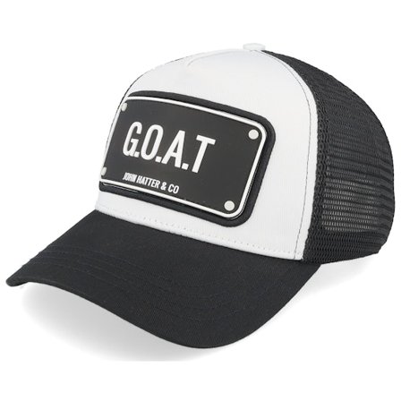 John Hatter & Co - White trucker Czapka Z Daszkiem - G.O.A.T. Black/White A-Frame Trucker @ Hatstore