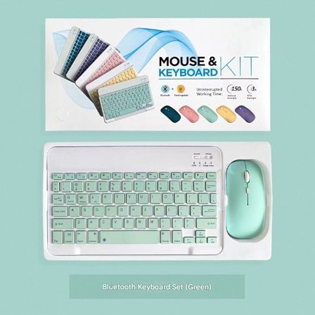 Trådlöst tangentbord och mus för Android-surfplattor, för iPad, Mini engelskt tangentbord, Julklapp, Nyårspresent.