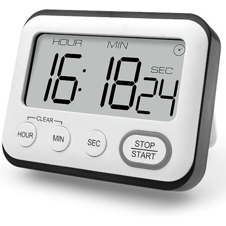 Kjøkken Timer Alarmklokke Multifunksjonell Digital Matlagingstimer Med Stor LCD-Skjerm Magnetisk Stoppklokke Timer Med Klokke Alarmklokke Magnet