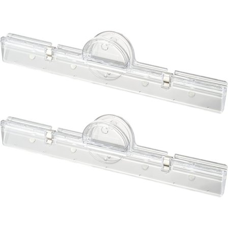 2-pack 7,9-tums genomskinliga extra stora pärmklämmor med magnetfäste på whiteboard eller kylskåp för enkel förvaring