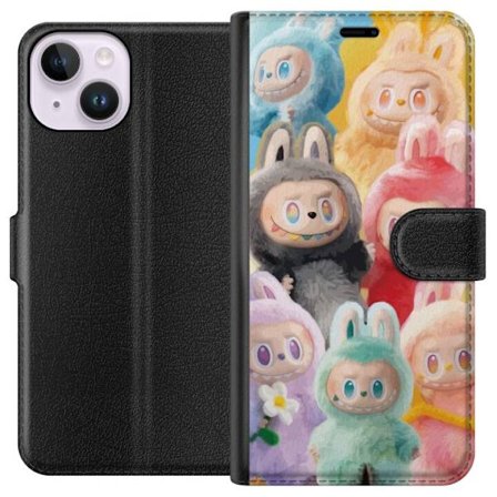 Kompatibelt Plånboksfodral till Apple Apple iPhone 15 Söt monsterkanin limited edition samlarobjekt