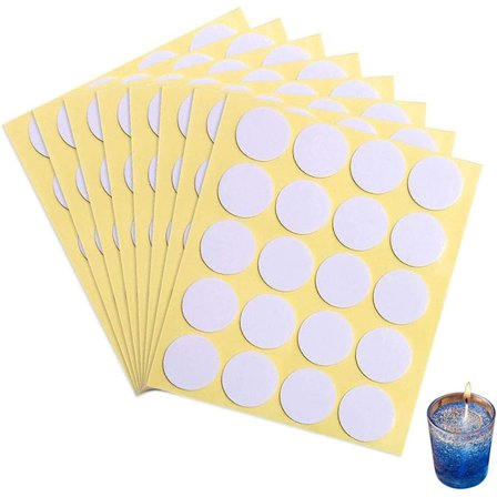 240 stk. klistermærker til stearinlys, selvklæbende væger, selvklæbende voks