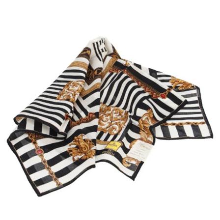 Fendi Vintage, Pre-owned Cotton Scarf Zwart, Dames, Maat:ONE Size