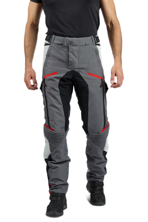 Spodnie Motocyklowe Ixon Midgard Szary/Czarny/Czerwony 4XL