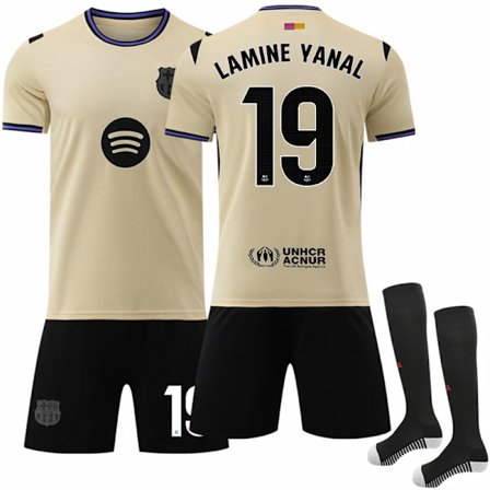 25-26 Barcelona Udebanetrøje fodboldtrøje Nr. 19 Yamal