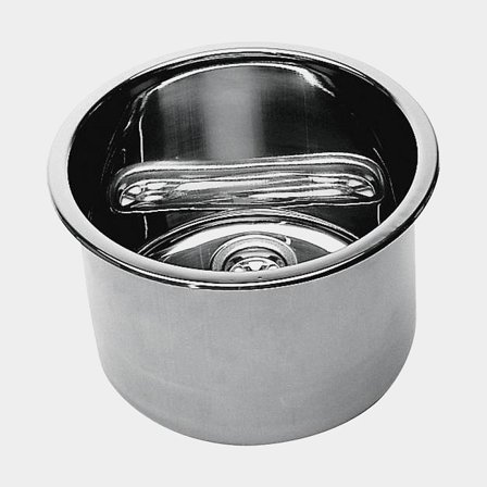 Fregadero barco, redondo, Ø295 mm, acero inoxidable, plata
