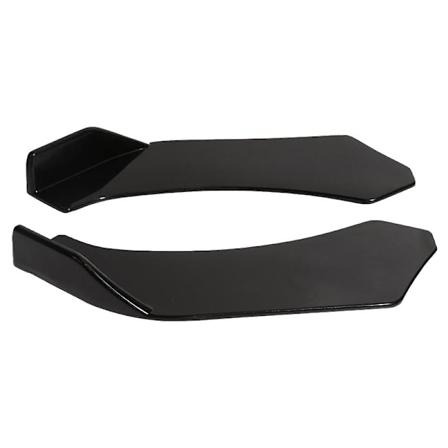 2 stk. Universal Bil Forreste Skovl Kofanger Læbe Splitter Hage ABS Spoiler Sort