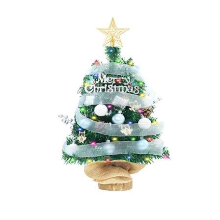 Kunstig mini juletre med lys