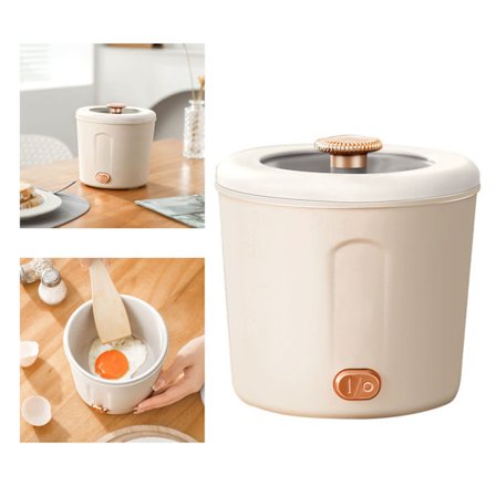 Mini Elektrisk Varm Gryta Studentboende Resor Multifunktionell Liten Elektrisk Varm Gryta EU-kontakt Vit