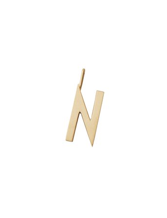 Design Letters Letter For Initial Necklace A-Z (18K Gold-Plated) - Gold - 16 MM