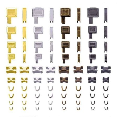 Glidelås Reparasjonssett Innsettingsstift Glidelåser Bunn Glidelåser Stopper Metall Glidelåser Hodeskyvere Holder For Klesreparasjon