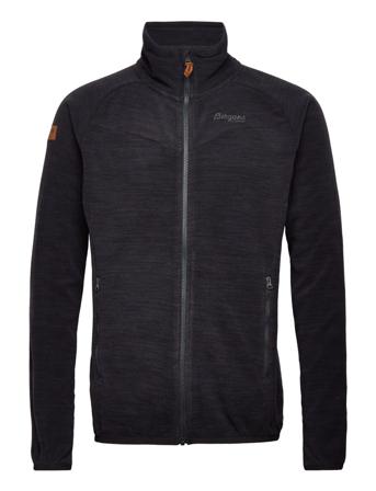 Hareid Fleece Jacket Nohood Sweatshirts & Hoodies Fleeces & Midlayers Sort Bergans