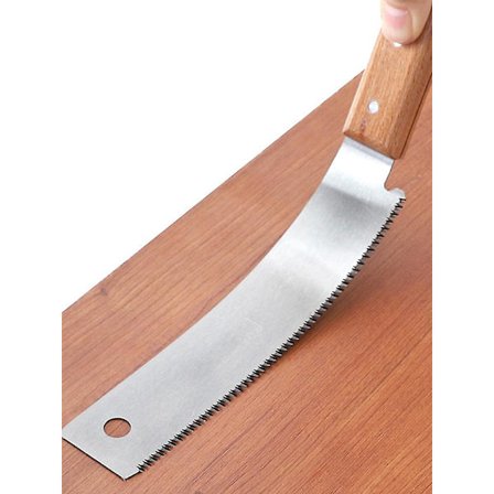12-tommers japansk træk-sav med træhåndtag, kompatibel med træbearbejdning og havebeskæring, SK5 højt kulstofstål blad