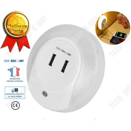 Nattlampa - TD - Rörelsevakt - LED - Uppladdningsbar USB - Varmt ljus