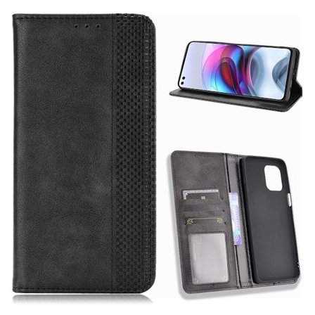 Bofink Vintage Motorola Moto G100 Læder etui - Sort