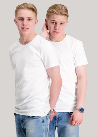 Scotch & Soda CORE Regular-fit logo T-shirt 2-pack Blanc T-shirts Garçon - Kids Brand Store