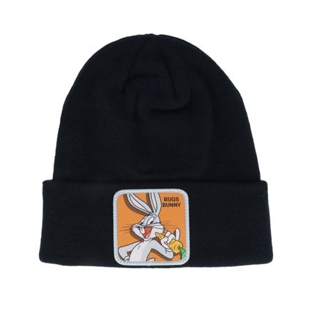 Capslab - Svart cuff Beanie - Looney Tunes Bugs Bunny Black Cuff @ Hatstore