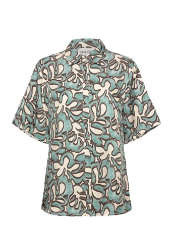 Malina | Gia Printed Short Sleeve Shirt | XS