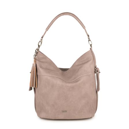 Zwei Zwei Conny taske taupe Pink, Dame Skuldertasker, Størrelse: ONE Size