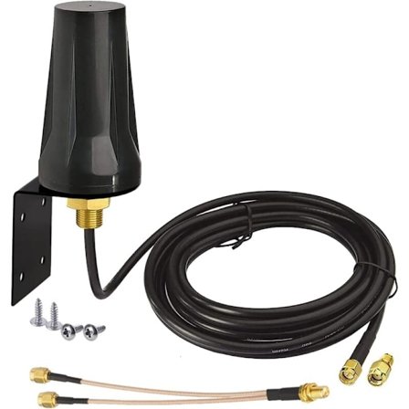 4G antenne udendørs SMA han 5DBI Vandtæt fast understøttelse med SMA-F Dobbelt SMA-M separator kabel Kompatibel med 3G 4G GSM LTE Cellular Router MoD