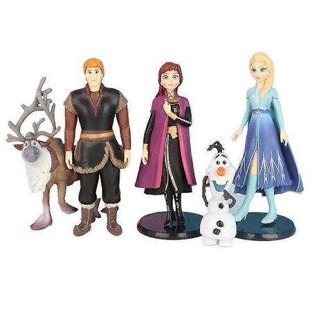 5 Frost-figurer i sæt - Frost 2 Elsa Anna Elsa Snebaby Prinsesse Dukke