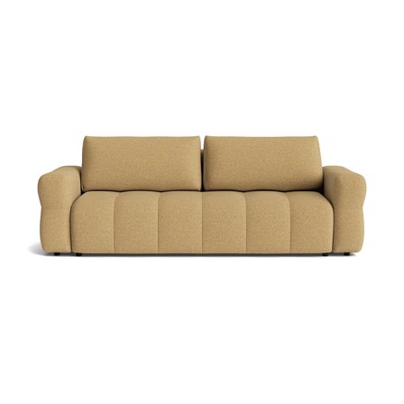 Taranto 3-Sitzer-Schlafsofa, Stauraum, Puente Gelb, modernes Design, Nozag- & Bonell-Federung, Bettkasten, komfortable Polsterung, 90cm