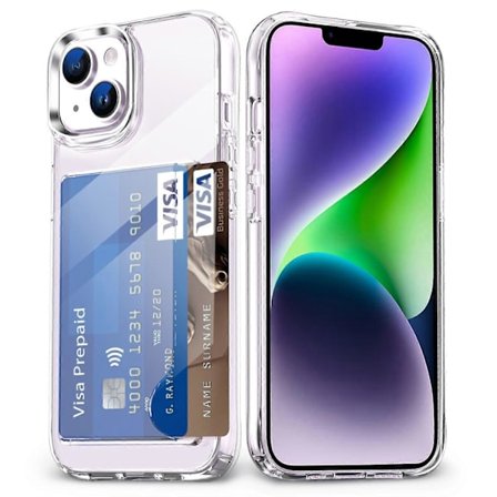 iPhone 15 -puhelimen suojakotelo TPU-puhelinkuori korttipidikkeellä