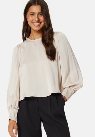 ONLY Jovana Ruby O-Neck Top Moonbeam Klær