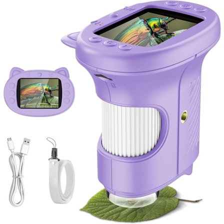 Barnmikroskop 1000X 4K Digitalt med 2,4 "