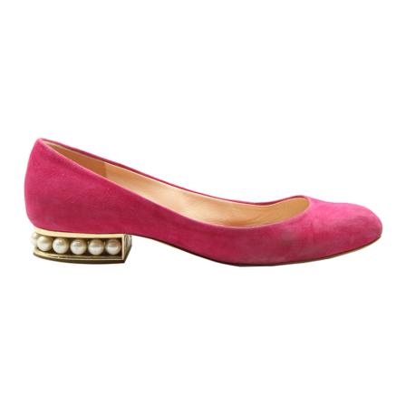 Nicholas Kirkwood Casati Flats Pink, Dame Ballerina Sko, Størrelse: 38 EU