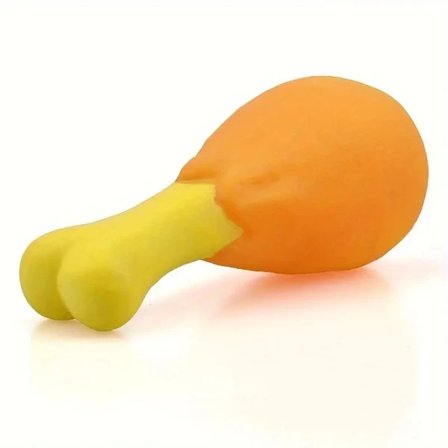 Hundelegetøj med kyllinge-bendesign, slidstærkt pibende hundelegetøj der sliber tænder