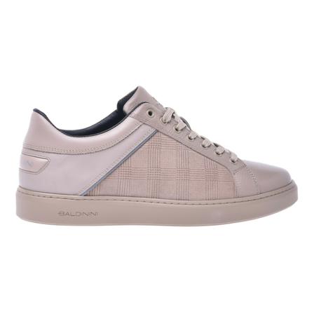 Baldinini Low-top trainers in beige leather and fabric inbo, Herre, Størrelse: 42 1/2 EU