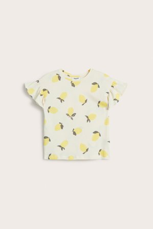 Kappahl | Röyhelöpaita, jossa sitruuna- | Luonnonvalkoinen