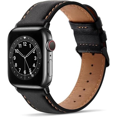 Rem för Apple Watch 38mm 40mm 41mm Läderersättningsrem Kompatibel med Iwatch Serie 7 (41mm) Se Serie 6/5/4 (40mm) Serie 3/2/1 (38mm)