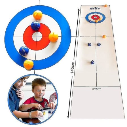 Minibord Curlingboll Bordsskiva Curlingspel Curlingspel Jug Ball Bow Ball