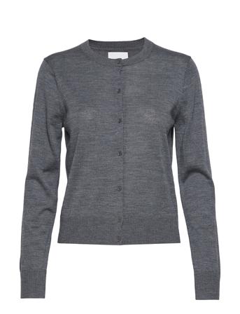 Kleo Cardigan 11265 Stickad Tröja Cardigan Grå Samsøe Samsøe