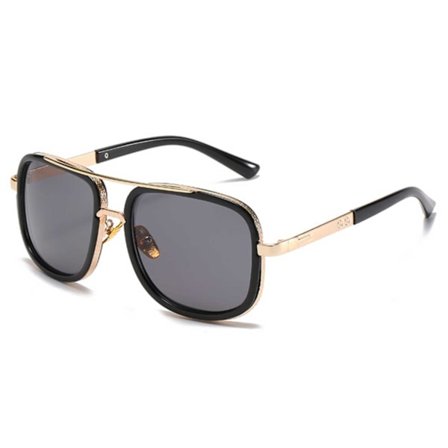 Moderne eksklusive solbriller Gull Svart