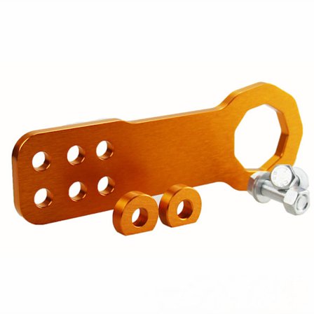 Racing Style Anodiseret Aluminium Bugseringskrog Kit Inkluderet Foran og Bagpå Bugseringskrog Skruer - Guld (Enkelt Stykke)