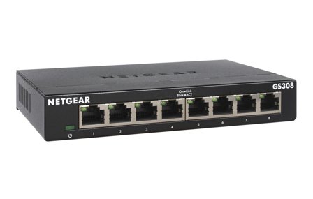 Netgear GS308v3 - switch - 8 porter - ikke-styrt