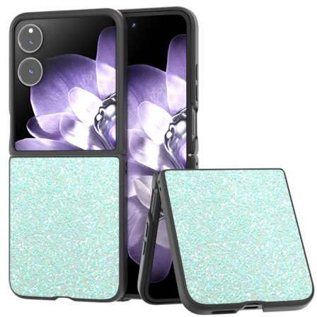 Xiaomi Mix Flip - Svart Ram Färgglad Glitter Mobilskal